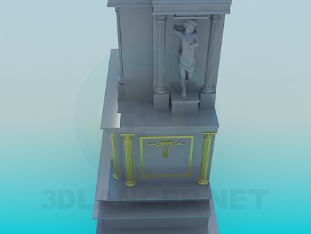 3d model Chic fireplace - preview 3d model Chic fireplace - preview