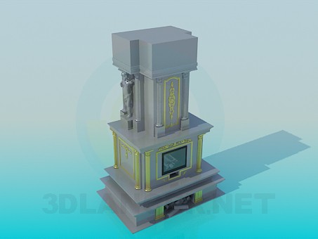 3d model Chic fireplace - preview 3d model Chic fireplace - preview