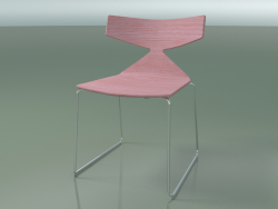 Stapelbarer Stuhl 3702 (auf einem Schlitten, Pink, CRO)