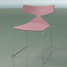3d model Stackable chair 3702 (on a sled, Pink, CRO) - preview