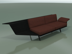 Modul eckige Doppel Lounge 4406 (90 ° rechts, schwarz)