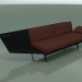 modèle 3D Module angulaire double Lounge 4406 (90 ° à droite, noir) - preview