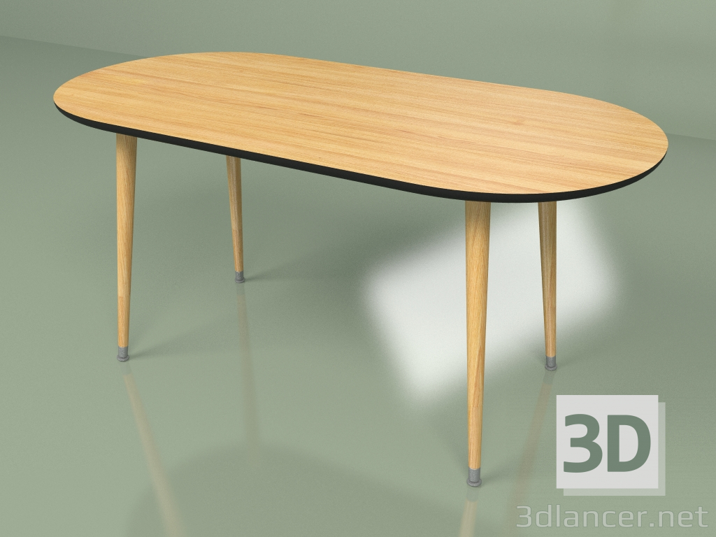 3d model Coffee table Soap veneer (black) - preview