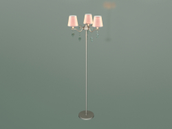 Lámpara de pie 01059-3 (níquel satinado - cristal transparente Strotskis)