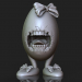 huevo con dientes 3D modelo Compro - render