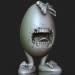 3d toothy egg model buy - render
