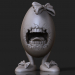 huevo con dientes 3D modelo Compro - render