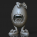 modello 3D di uovo dentato comprare - rendering