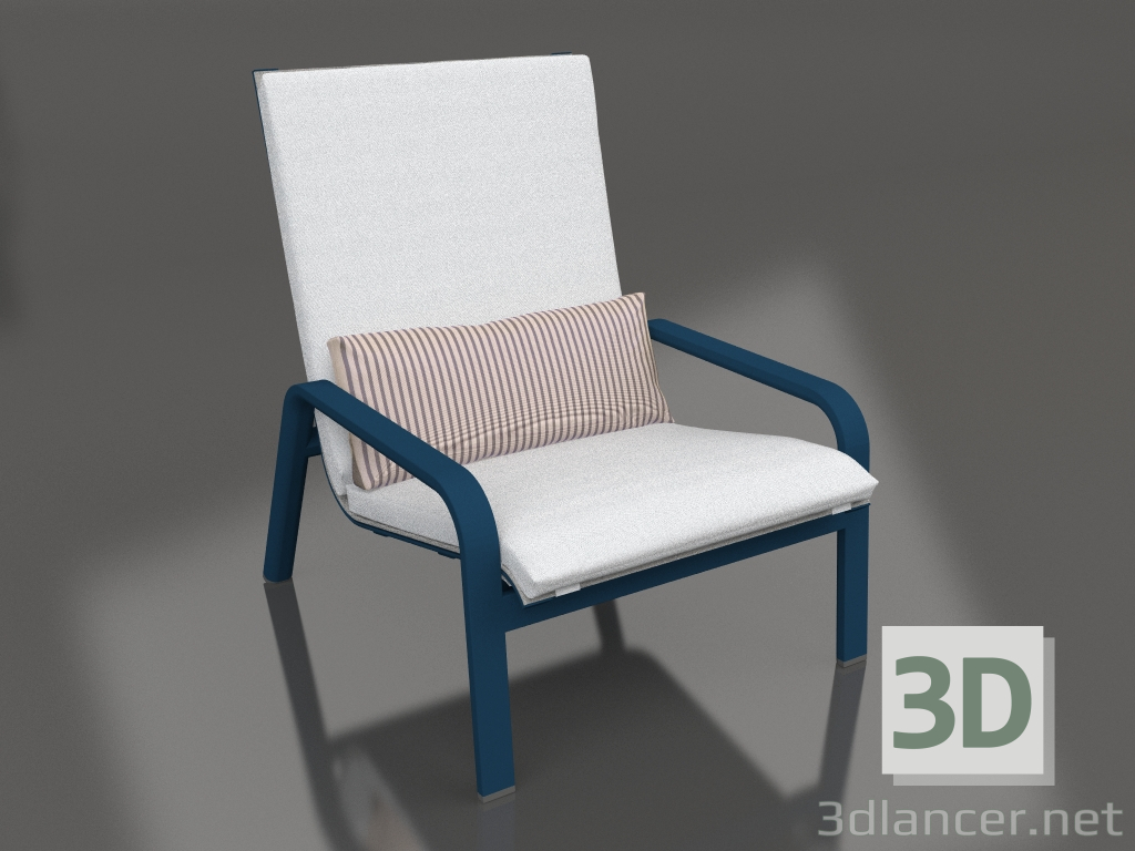 3d модель Крісло для відпочинку з високою спинкою (Grey blue) – превью