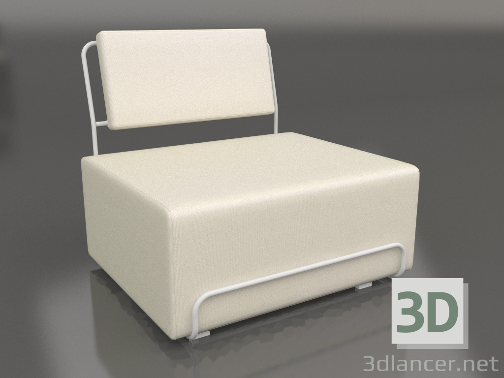3 डी मॉडल लाउंज कुर्सी (ग्रे) - पूर्वावलोकन