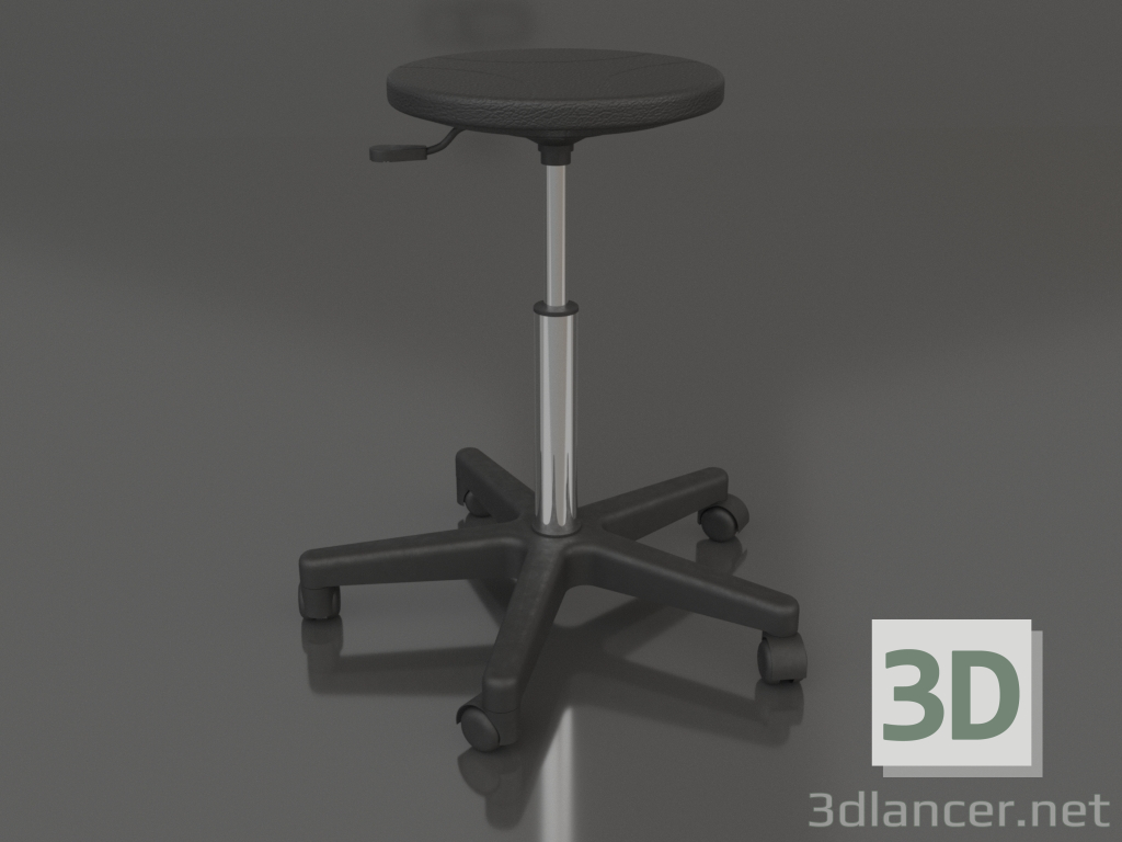 modello 3D Sgabello da laboratorio DECO (opzione 1) - anteprima