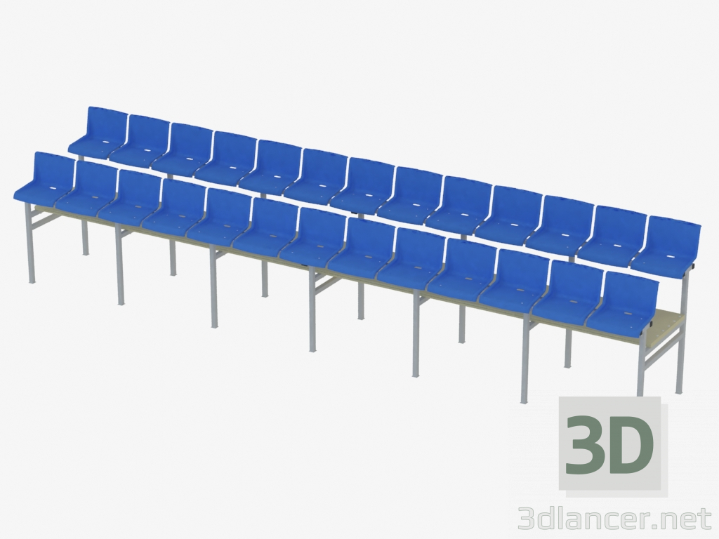 modello 3D Tribuna spettatore (26 posti) (7938) - anteprima