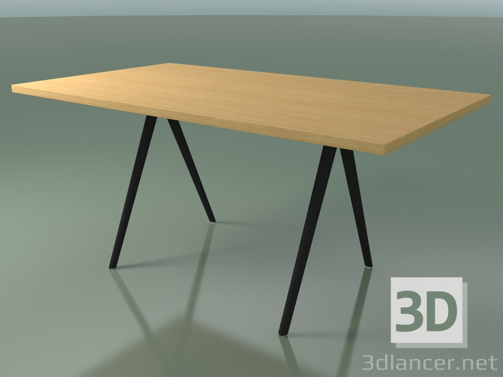 3D modeli Dikdörtgen masa 5431 (H 74 - 90x160 cm, bacaklar 180 °, kaplama L22 doğal meşe, V44) - önizleme