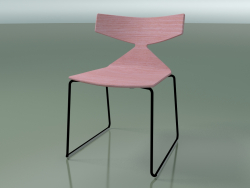 Stapelbarer Stuhl 3702 (auf einem Schlitten, Pink, V39)