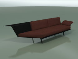 Modul eckige Doppel Lounge 4407 (90 ° rechts, schwarz)