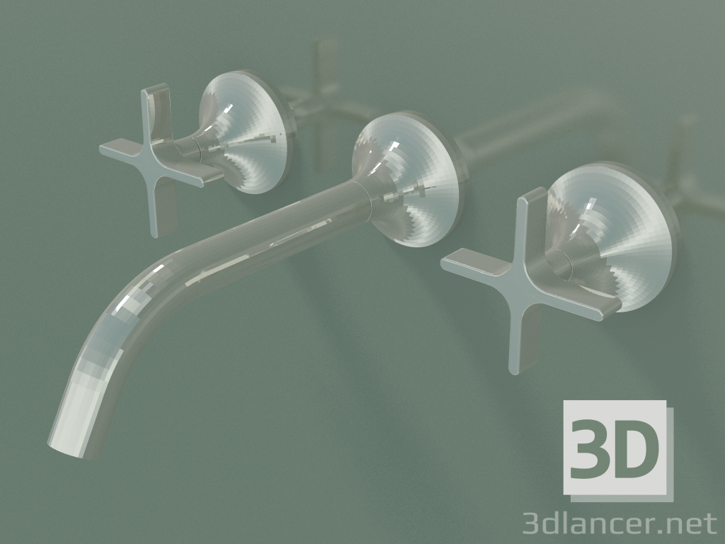 3D Modell Wandwaschbecken Wasserhahn, ohne Abfallset (36 712 809-080010) - Vorschau