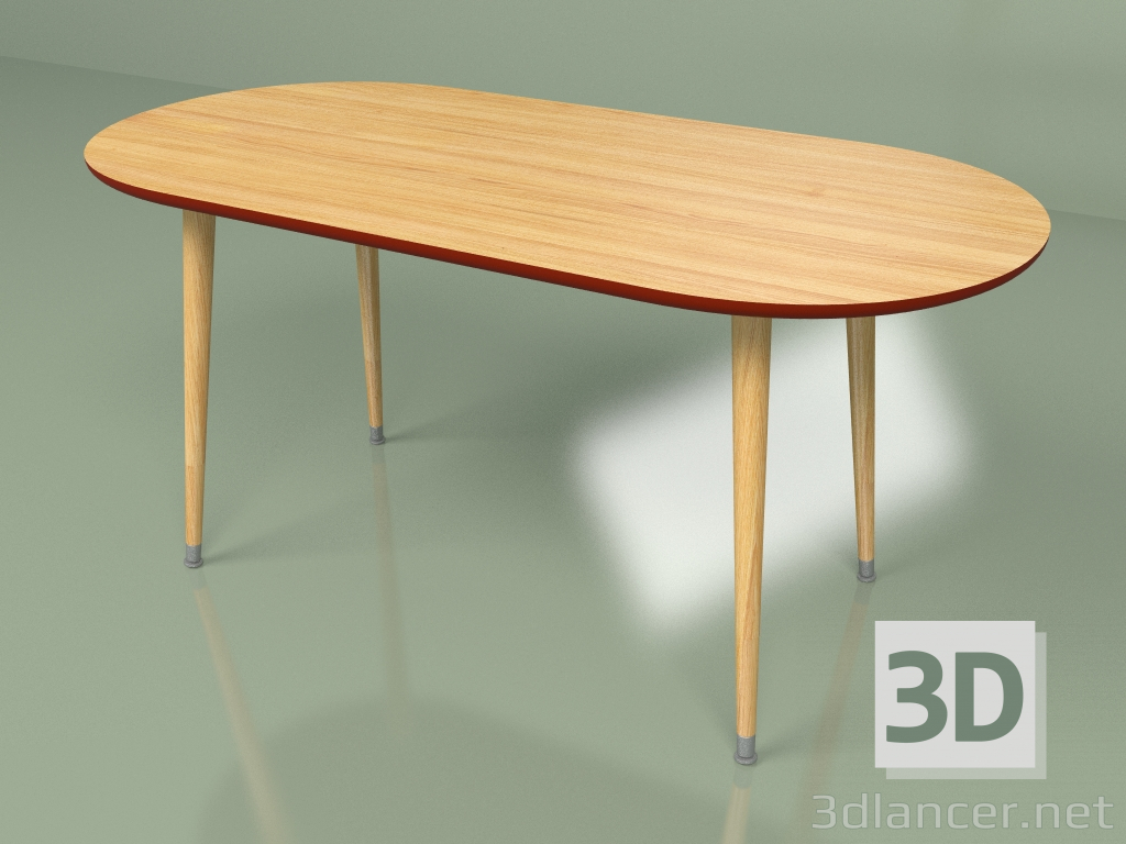 3d model Coffee table Soap veneer (burgundy) - preview