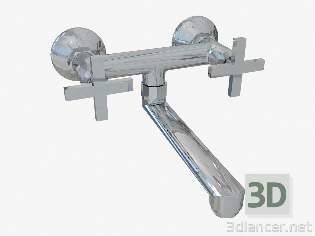 3d model Washbasin faucet, wall-mounted Lucerna (BEL 050D) - preview