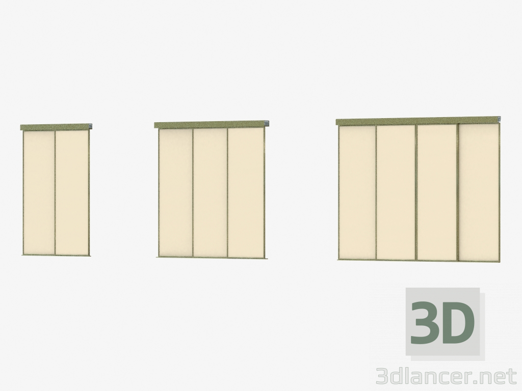 3d model Interroom partition A4 (champane sand) - preview