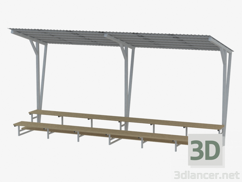 3d model Spectator grandstand (24 places) (7937) - preview