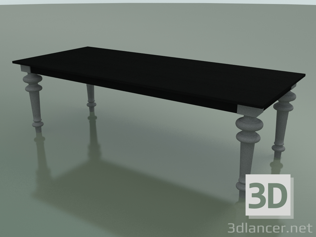 modèle 3D Table à manger (33, noir, pierre Piasentina) - preview