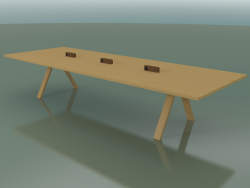 Table with office worktop 5007 (H 74 - 390 x 135 cm, natural oak, composition 1)