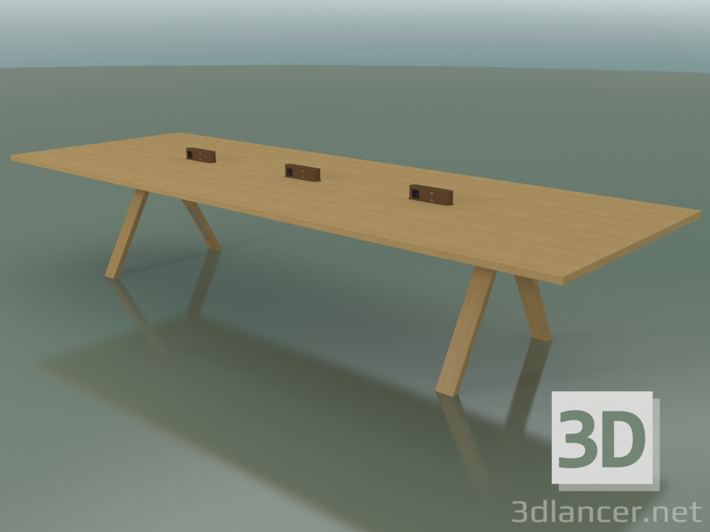 modèle 3D Table avec plan de travail 5007 (H 74-390 x 135 cm, chêne naturel, composition 1) - preview