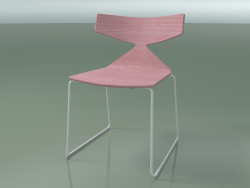Stapelbarer Stuhl 3702 (auf einem Schlitten, Pink, V12)