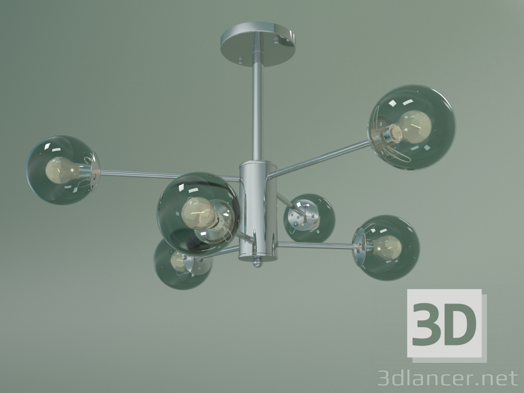 modello 3D Lampadario a soffitto Ascot 30166-6 (cromo) - anteprima