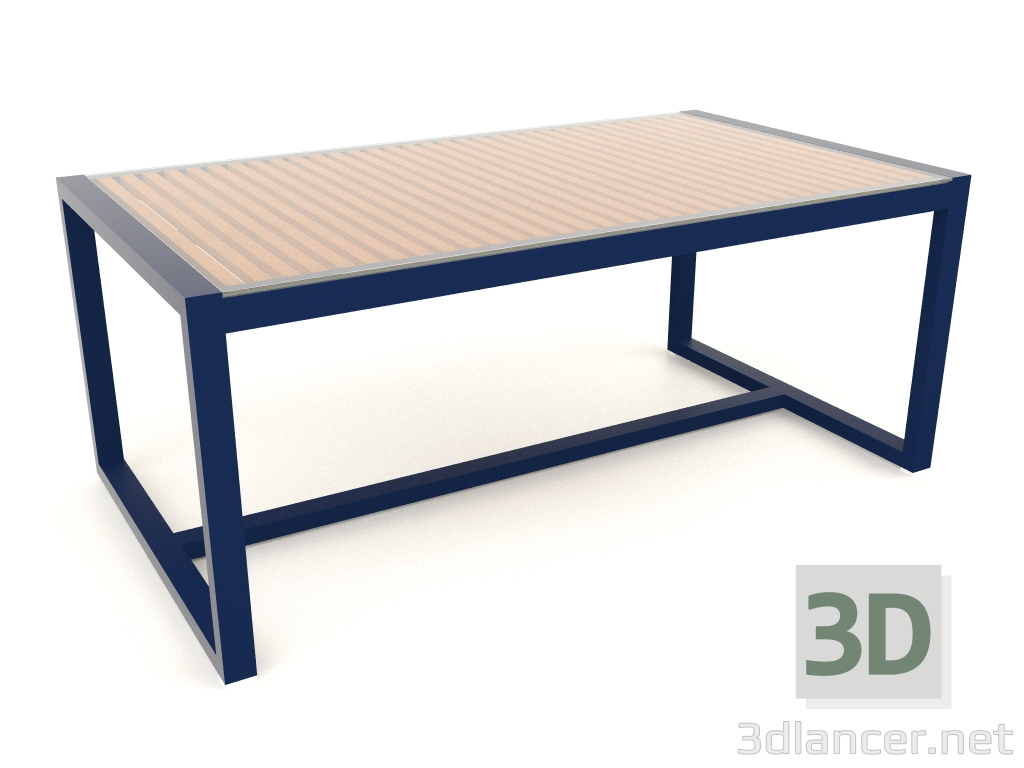 modello 3D Tavolo da pranzo con piano in vetro 179 (Blu notte) - anteprima
