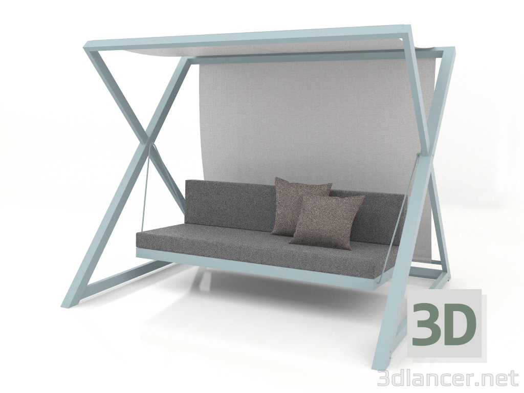 modèle 3D Balançoire de jardin (Bleu gris) - preview