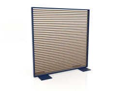 Partition made of artificial wood and aluminum 150x150 (Teak, Night blue)