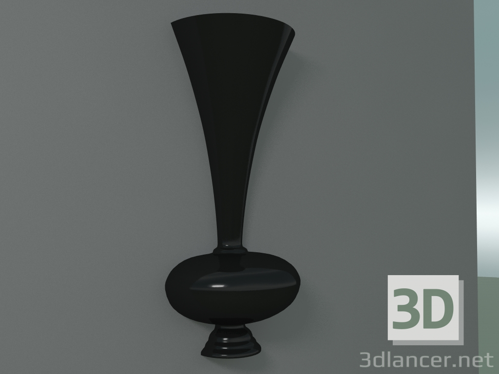 modello 3D Vaso Tromba Fifty (Nero) - anteprima