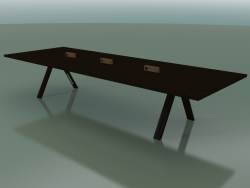 Tisch mit Büroarbeitsplatte 5007 (H 74 - 390 x 135 cm, Wenge, Zusammensetzung 1)