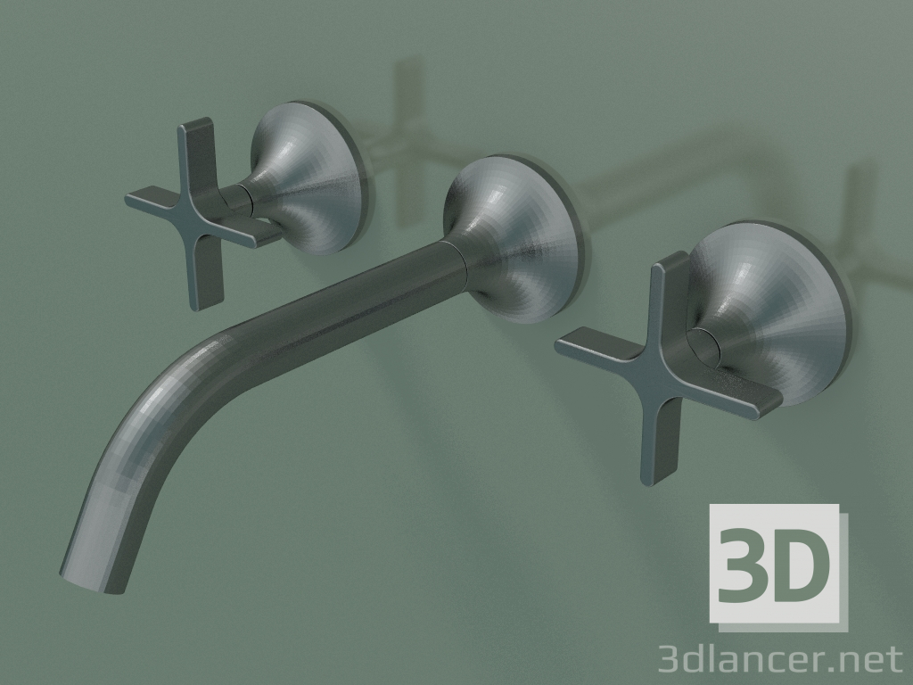 modello 3D Miscelatore lavabo a parete senza scarico (36712809-990010) - anteprima