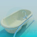 3d model Bath on stainless steel legs - preview