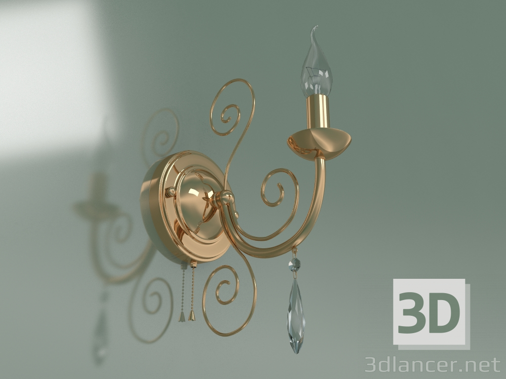 3d model Sconce 10094-1 (gold-clear crystal Strotskis) - preview