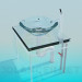 modello 3D Lavabo di vetro - anteprima