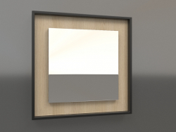 Espejo ZL 18 (400x400, blanco madera, negro)