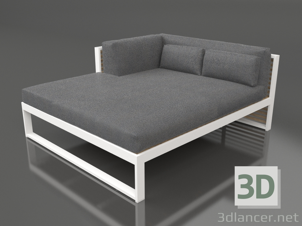 3D modeli XL modüler kanepe, sol bölüm 2 (Beyaz) - önizleme
