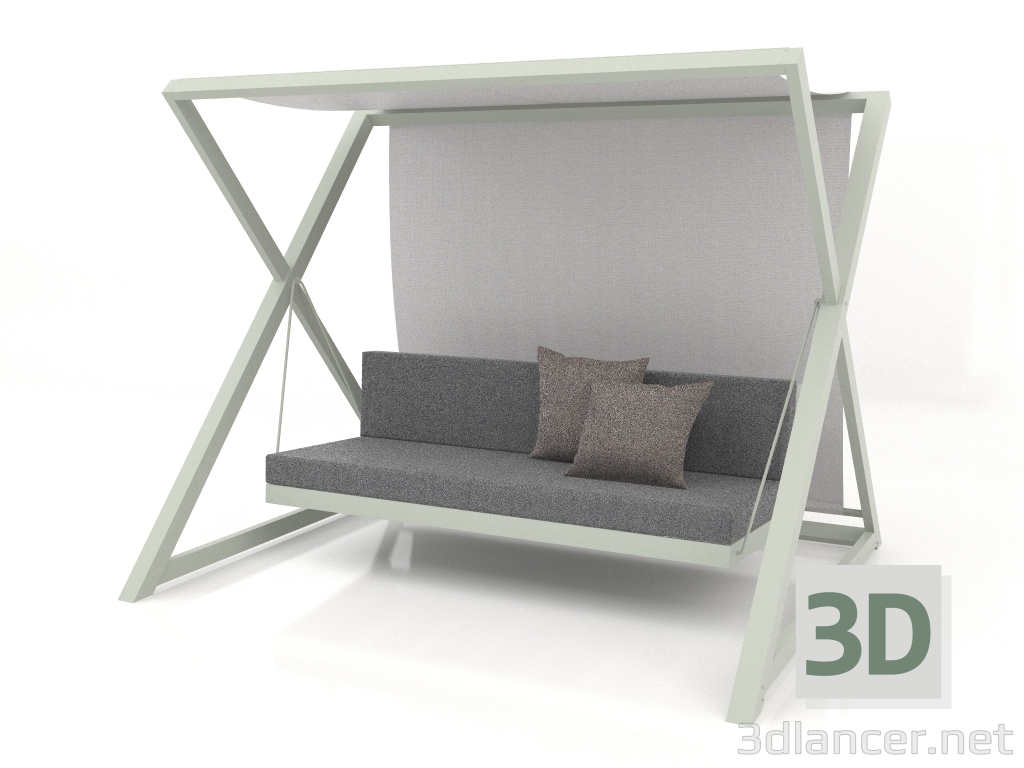 3D Modell Gartenschaukel (Zementgrau) - Vorschau