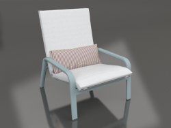 Lounge chair with a high back (Blue gray)