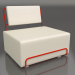 modèle 3D Chaise longue (Rouge) - preview