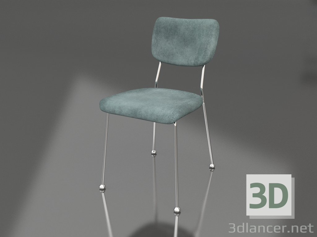 Modelo 3d Cadeira Benson (cinza-azul) - preview