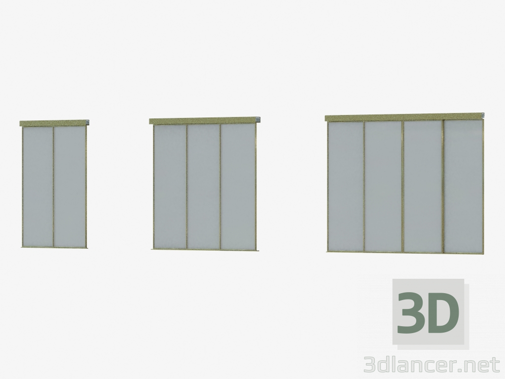 3d model Interroom A4 partition (champane SSS silver) - preview