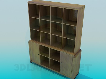 modelo 3D Estante para libros - escuchar modelo 3D Estante para libros - escuchar