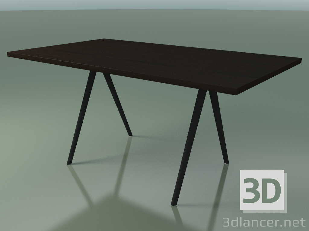 modello 3D Tavolo rettangolare 5431 (H 74 - 90x160 cm, gambe 180 °, impiallacciato L21 wengè, V44) - anteprima