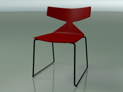 स्टैकेबल कुर्सी 3702 (स्लेज, रेड, V39 पर)
