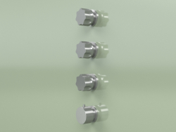 Conjunto de misturador termostático com 3 válvulas de corte (17 50 0, AS)