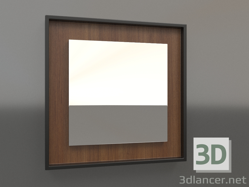 modèle 3D Miroir ZL 18 (400x400, bois brun clair, noir) - preview